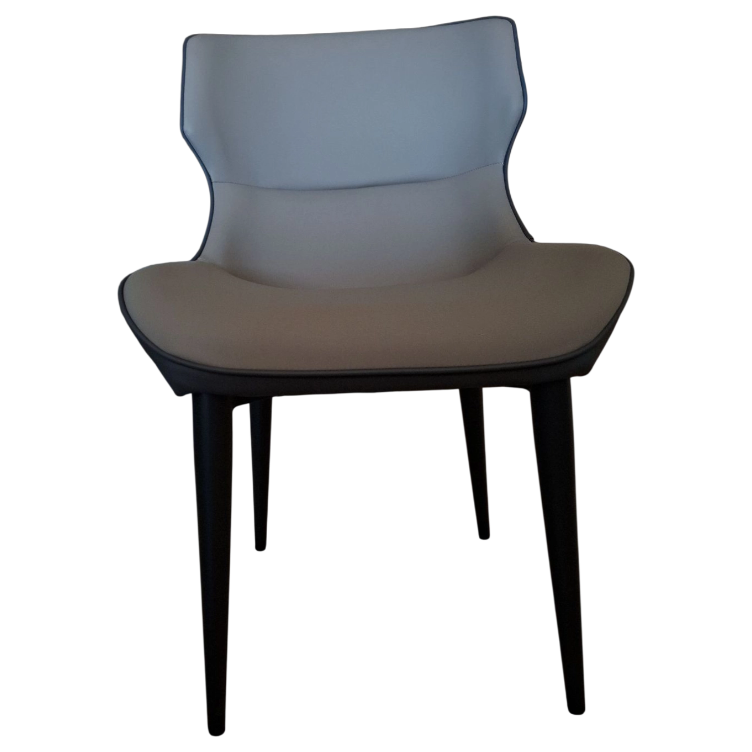 12193039037_RF-731DC-2-Sand-Grey Dining Chair – ROUEN – Side View – Sand-Grey Upholstery, 58x50x80 cm