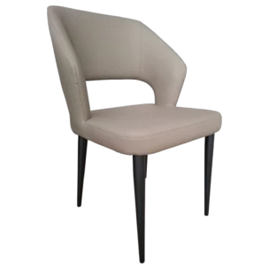 Dining Chair – TOULON – Side View – Sand Upholstery, W52xD54xH83cm