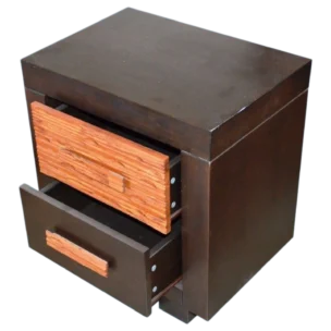 SIDE TABLE HEULVA-CH./H.BROWN W56xD40xH60cm