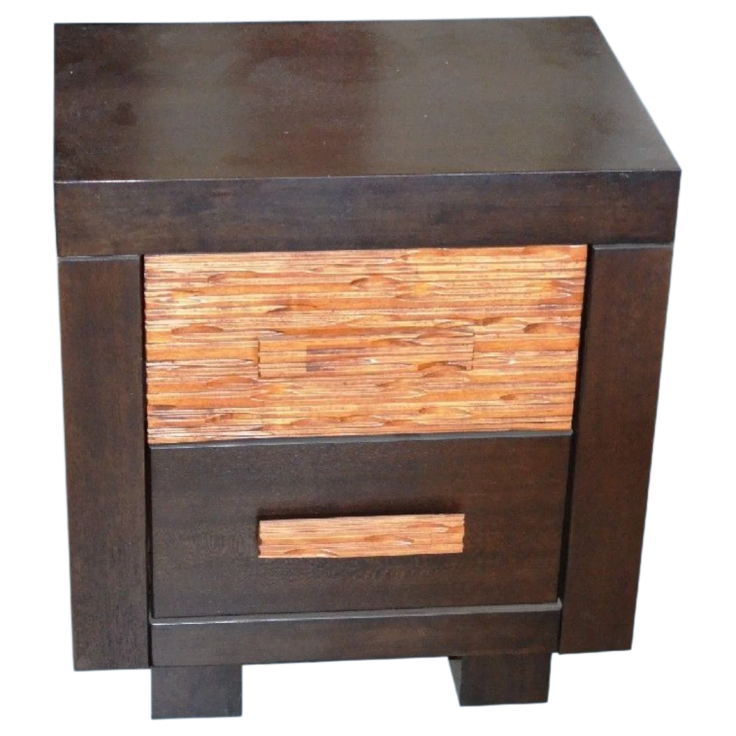 12202040003_628-HEULVA-NIGHT-STAND SIDE TABLE HEULVA-CH./H.BROWN W56xD40xH60cm