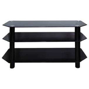 Capella TV Stand — Glass, Metal — 100(L) x 41(D) x 51(H) cm Black