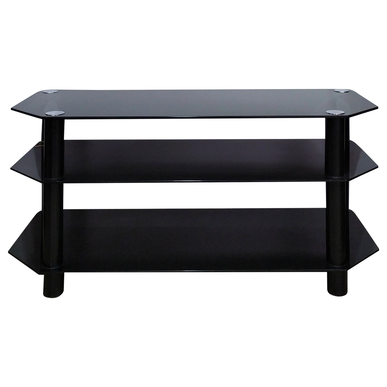 12208039016_UTV005-black Capella TV Stand — Glass, Metal — 100(L) x 41(D) x 51(H) cm Black