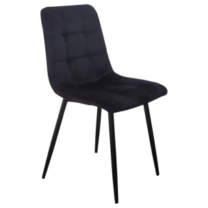 Celina Dining Chair — Velvet — Black - W55xD45xH87.5 (SH50)cm