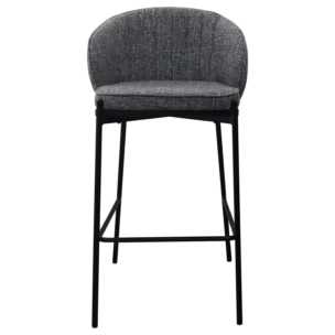 Malta bar Stool — Fabric — Grey- W52xD50xH102 (SH75) cm