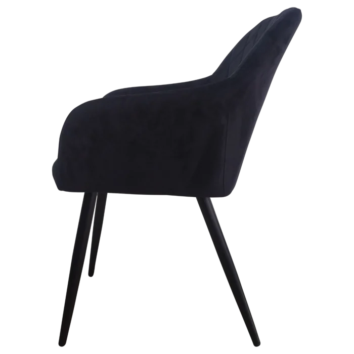 Dining Chair - Valletta — Velvet — Black