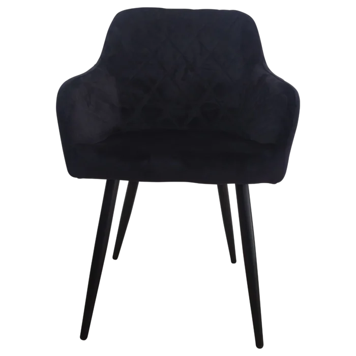 Dining Chair - Valletta — Velvet — Black