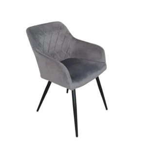 Dining Chair - Valletta — Velvet — Grey