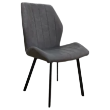 Austria Dining Chair — Leather — Dark Grey— 51(W) x 57(D) x 91(H) cm