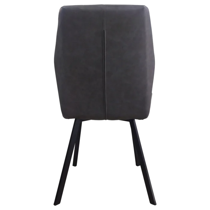 Austria Dining Chair — Leather — Dark Grey— 51(W) x 57(D) x 91(H) cm