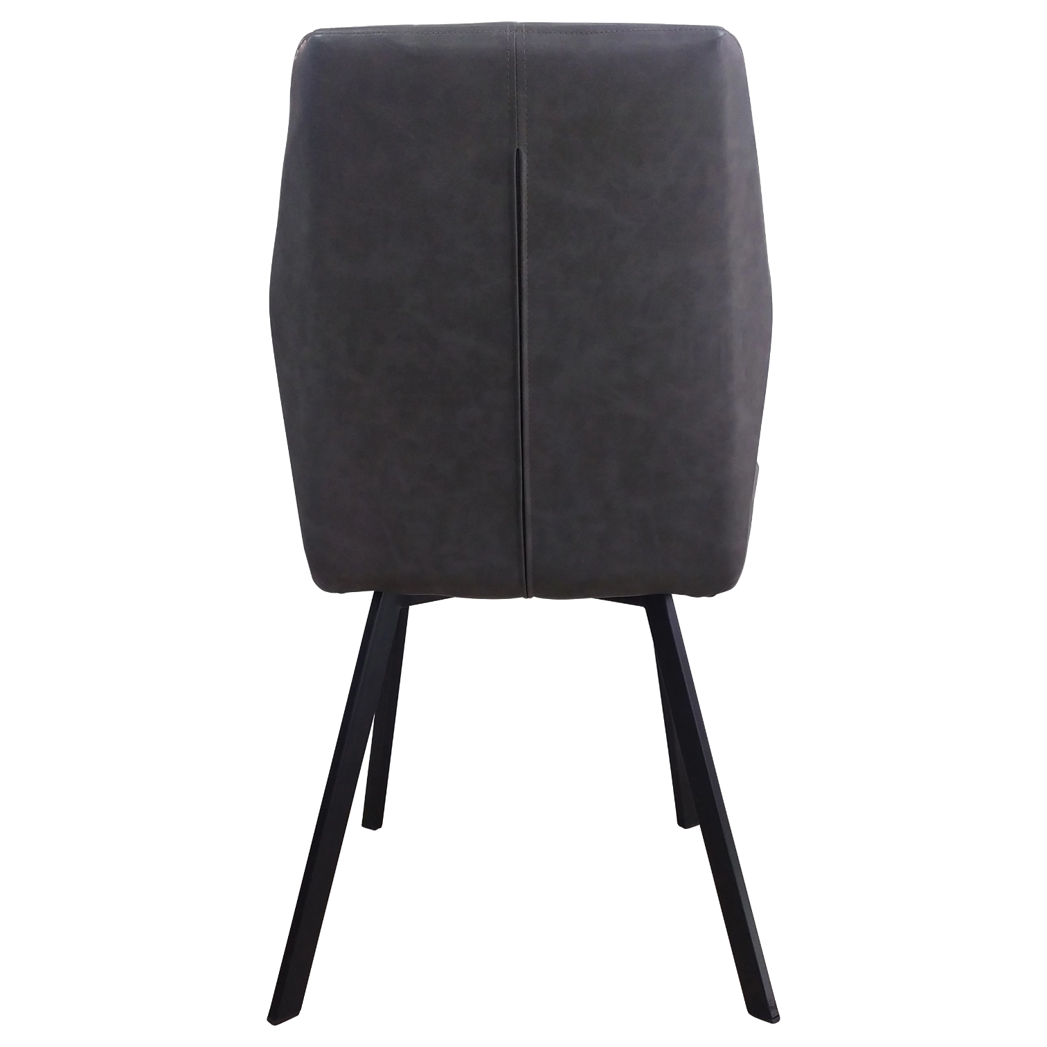 12208039045_UDC7046-PU-grey-2 Austria Dining Chair — Leather — Dark Grey— 51(W) x 57(D) x 91(H) cm
