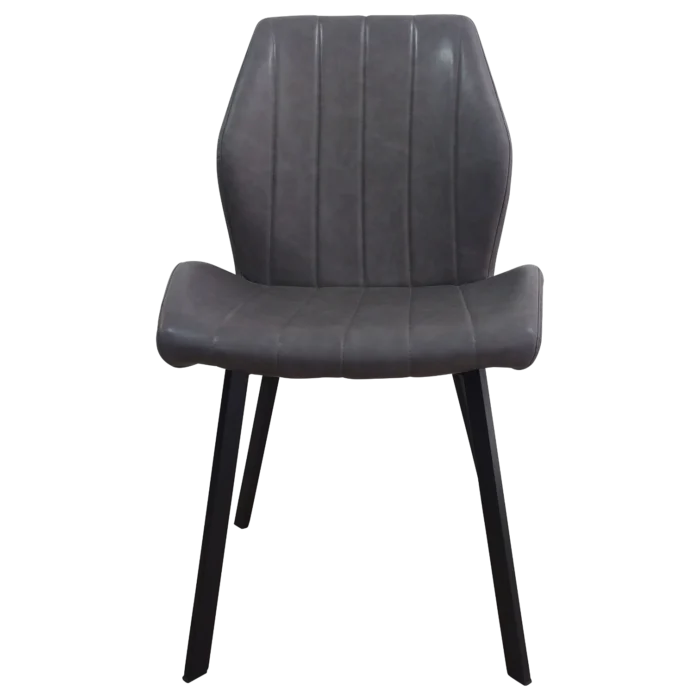 Austria Dining Chair — Leather — Dark Grey— 51(W) x 57(D) x 91(H) cm