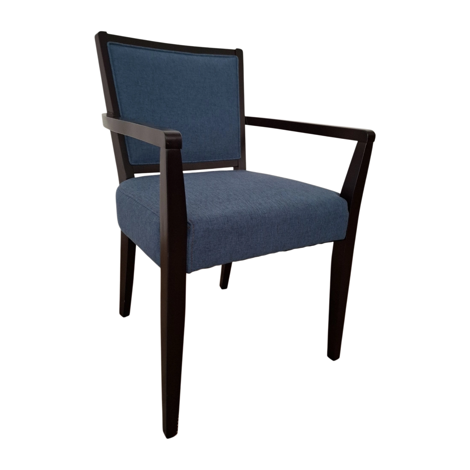 12209039002_YG-401-AC-1_DenimBlue Dinning/Kitchen ArmChair — Helsinki — Fabric, Solid Wood, Wood