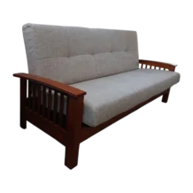 Trosa SofaBed Sofa — Fabric, Oak, Solid Wood — Beige, Oak, Natural — 213(L) x 97(D) x 97(H) cm
