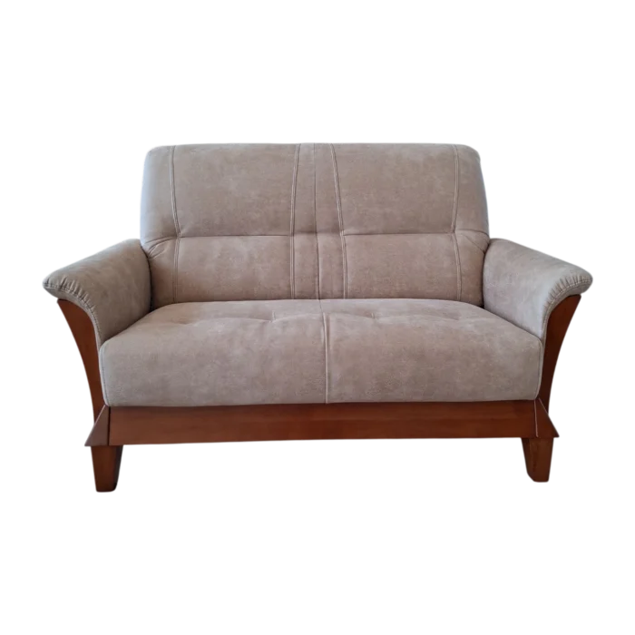 2 Seate Sofa– TROSA M 2 – Front View – Honeydew - Dark Oak- Fabric – 152 x 98 x 99 cm