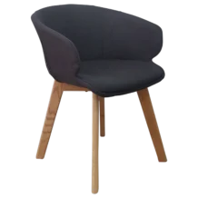 Living room - Aura ArmChair — Fabric, Wood — Grey