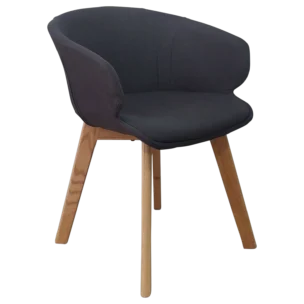 Living room - Aura ArmChair — Fabric, Wood — Grey