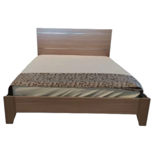 QUEEN SIZE BED - LEEDS - melamine - Oak - 160x200cm