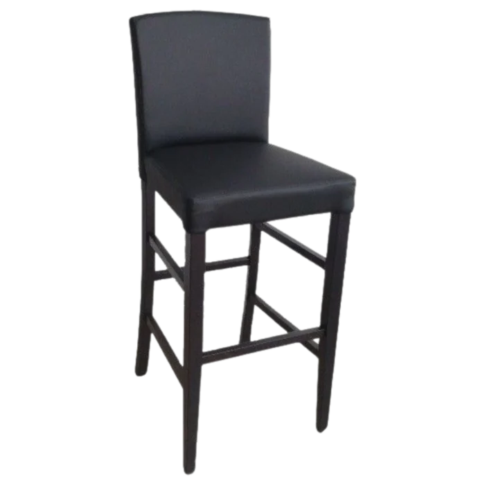 Florida Stool — Fabric, Leather, Wood — Charcoal — 53(L) x 46(D) x 108(H) cm