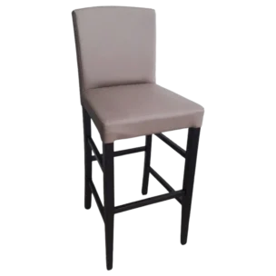 Florida Stool — Fabric, Leather, Wood — Charcoal — 53(L) x 46(D) x 108(H) cm