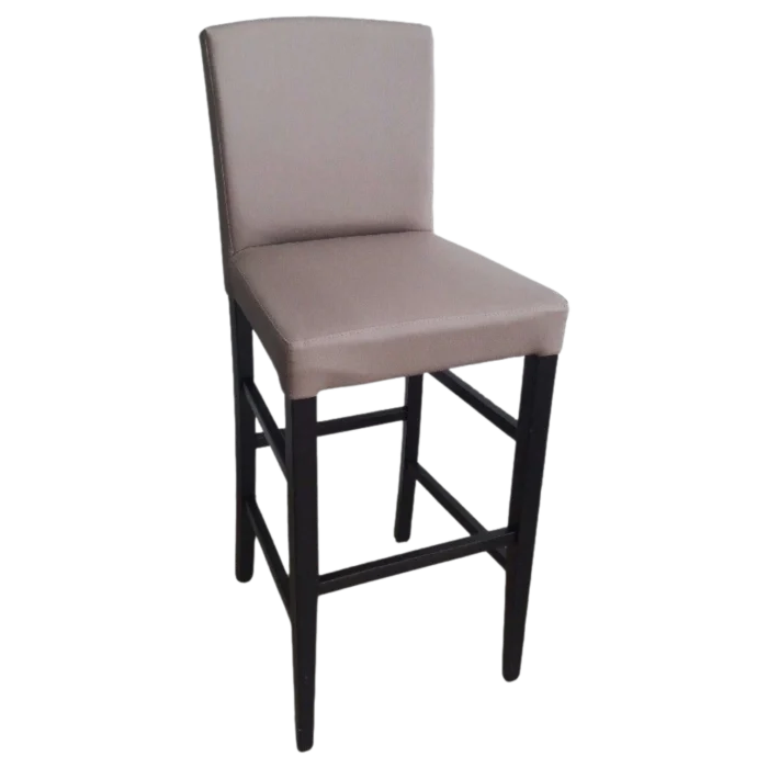 Florida Stool — Fabric, Leather, Wood — Charcoal — 53(L) x 46(D) x 108(H) cm