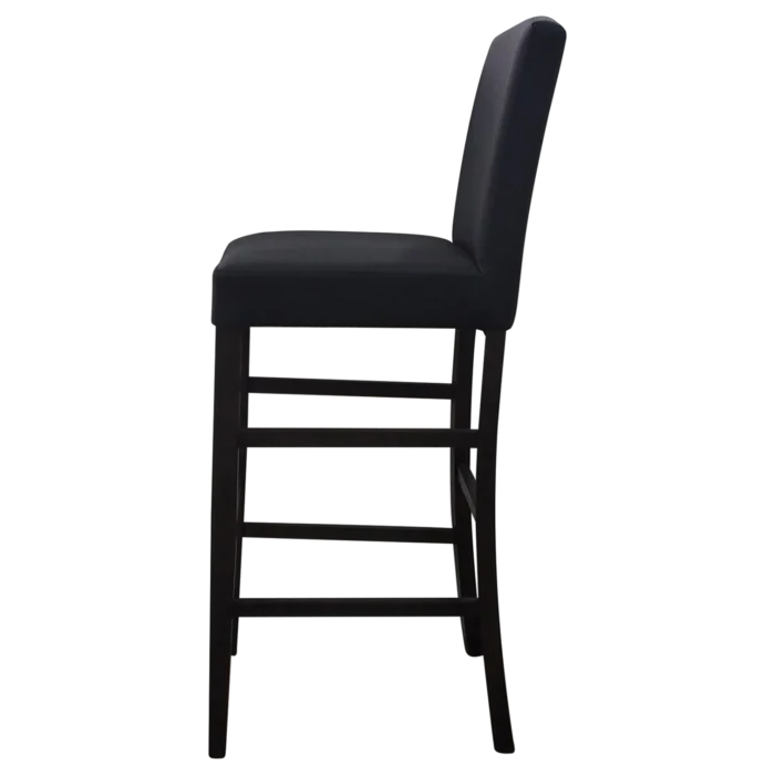 Florida Stool — Fabric, Leather, Wood — Charcoal — 53(L) x 46(D) x 108(H) cm