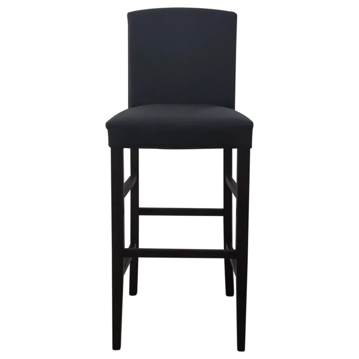 Florida Stool — Fabric, Leather, Wood — Charcoal — 53(L) x 46(D) x 108(H) cm
