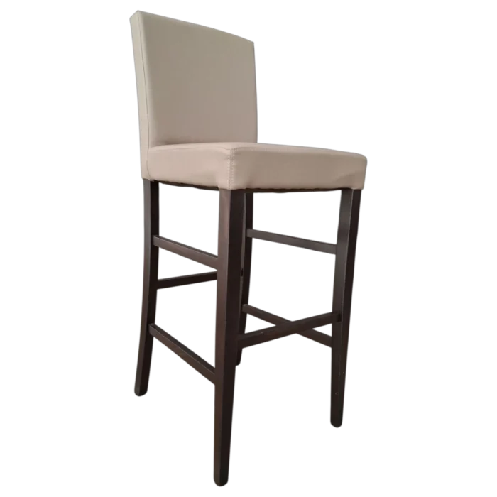 Florida Stool — Fabric, Leather, Wood — Charcoal — 53(L) x 46(D) x 108(H) cm