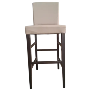 Florida Stool — Fabric, Leather, Wood — Charcoal — 53(L) x 46(D) x 108(H) cm