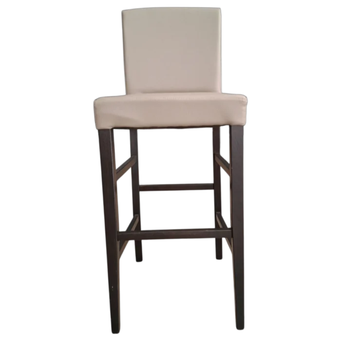 Florida Stool — Fabric, Leather, Wood — Charcoal — 53(L) x 46(D) x 108(H) cm