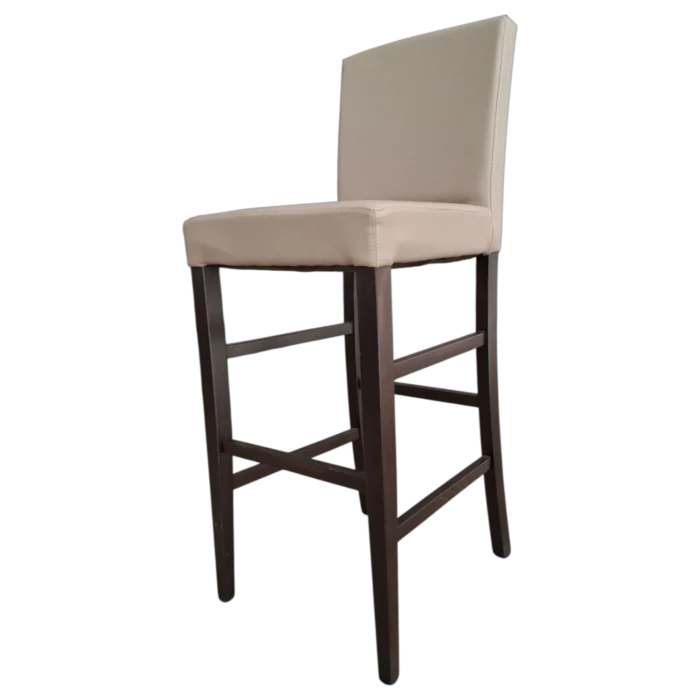 Florida Stool — Fabric, Leather, Wood — Charcoal — 53(L) x 46(D) x 108(H) cm