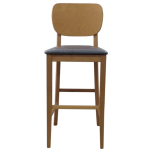 Code — Leather, Wood — Black,Natural - W44xD43xH73x110 cm