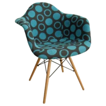 CHAIR PP WITH WOOD LEGS FULL COVER