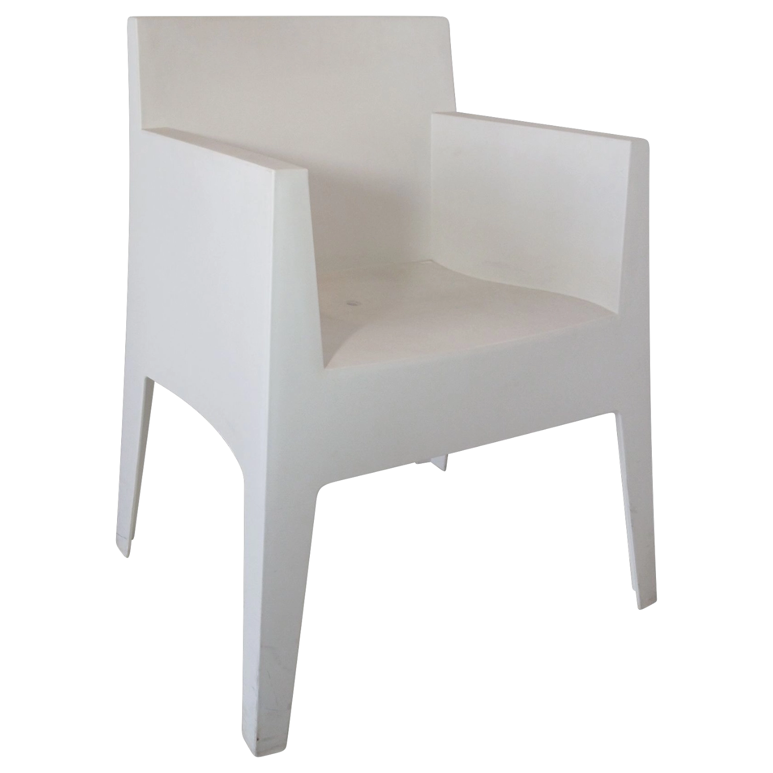12245039017_20240315_151811 Plastic Outdoor Arm Chair - Loungh Chair 55(L) x 62(D) x 77(H) cm White