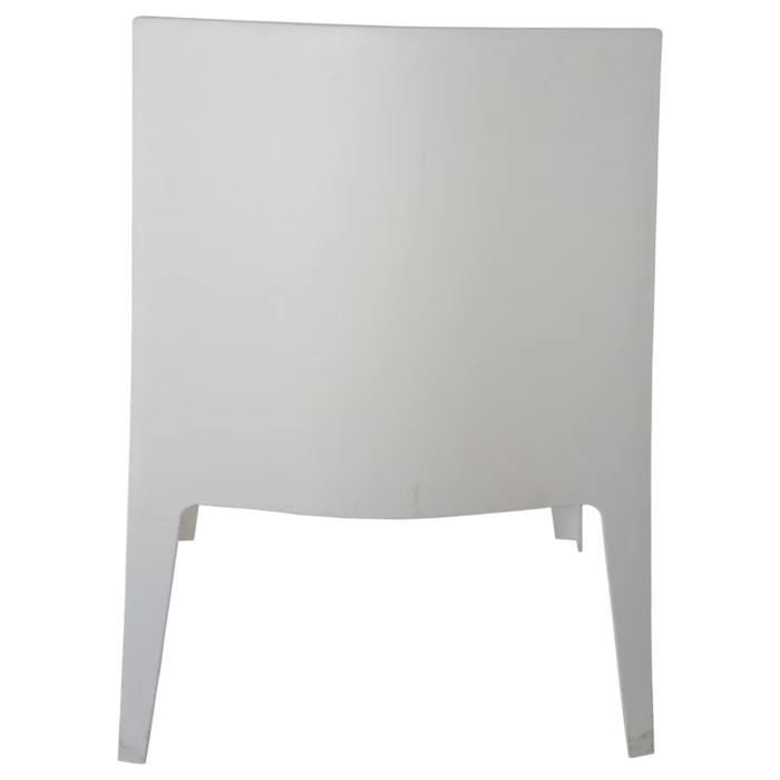 Plastic Outdoor Arm Chair - Loungh Chair 55(L) x 62(D) x 77(H) cm White