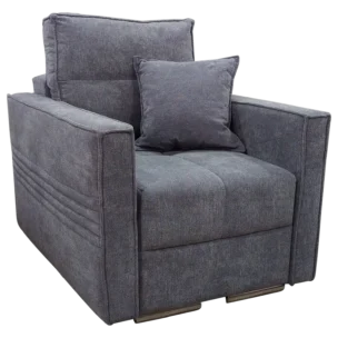 Arctic 1 Armchair Sofa — Fabric, Wood legs — Grey - L85xD79xH99cm
