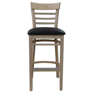 WOODEN BAR STOOL PVC W43xD42xH109cm x SH72.5cm'