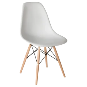 CHAIR PP PLASTIC WITH WOODEN LEGS 51x47xH83cm