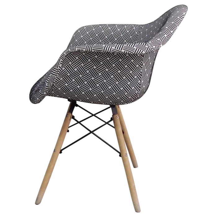 NEW York 2 Chair — Fabric, Wood — Grey - 61x63x81cm