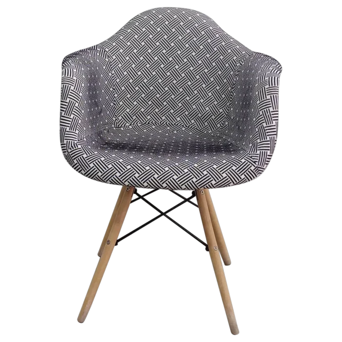 NEW York 2 Chair — Fabric, Wood — Grey - 61x63x81cm