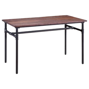 METAL TABLE WITH WOOD 120x70xH75cm