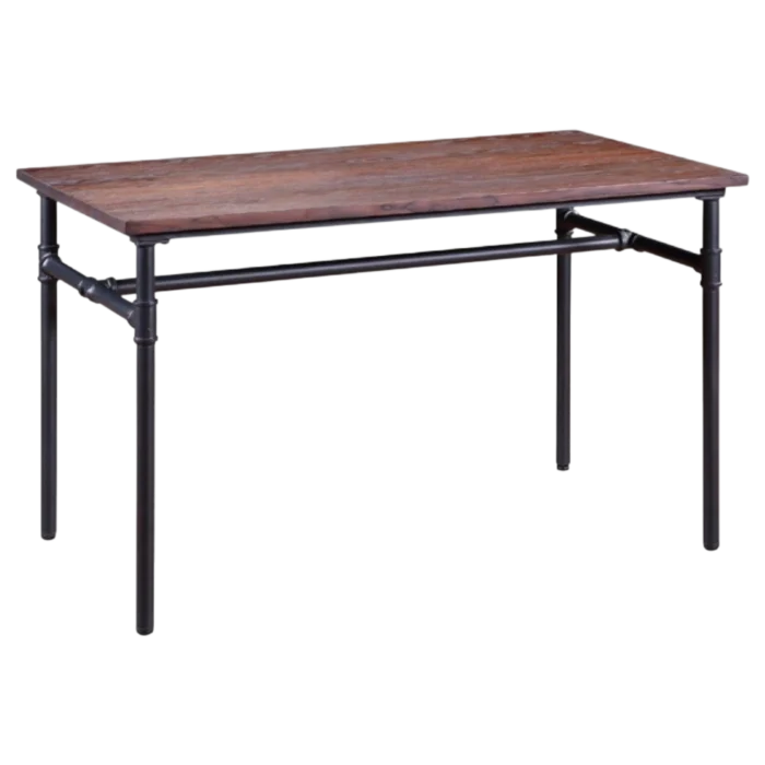 METAL TABLE WITH WOOD 120x70xH75cm