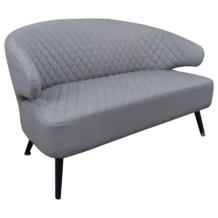 Living Room - Am-90-434 2 seat Sofa— Leather — Grey