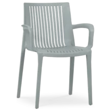 OutDoor armChair- Dallas - plastic/polypropylene - lifht green- W56xD57xH82cm