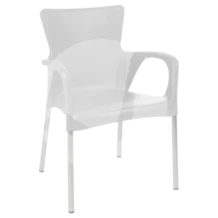 Outdoor Plastic Chair 46 (L) x 57 (D) x 84 (H) White