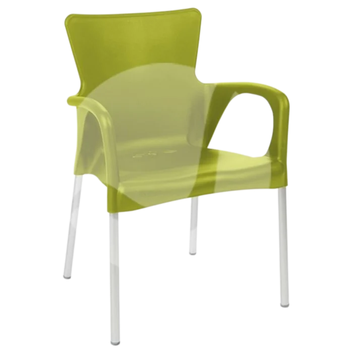 Outdoor Plastic Chair 46 (L) x 57 (D) x 84 (H) Yellow