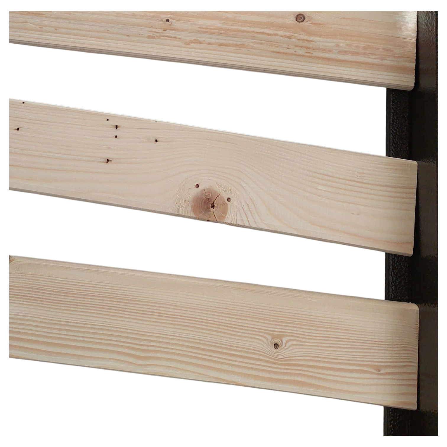 12322040002_2541-Wooden-slats DENVER Double Bed — Metal, Wood - Anthracit - 171x215xH121cm