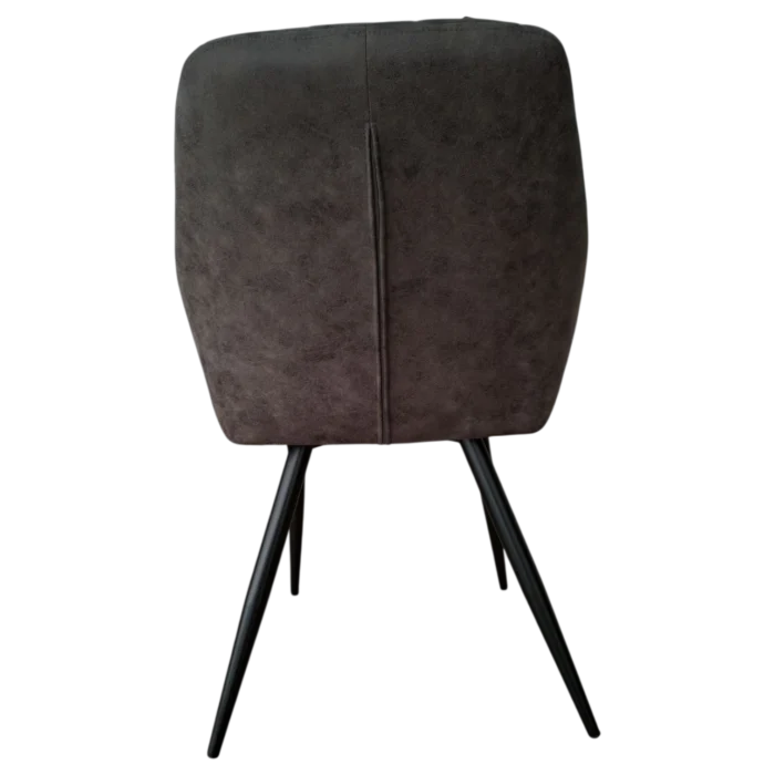 Alta Dinning Chair — Metal, Microfiber — Grey - W62xD58xH86cm