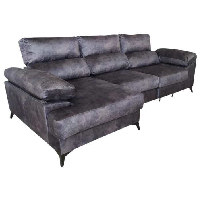 Living room - Sofa Bed - Dark Grey - Fabric - 145x295xH105cm