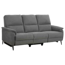 3 Seater ELECTRIC Sofa– ASSEN 3 – Grey Fabric Upholstery –W197*D98*H100