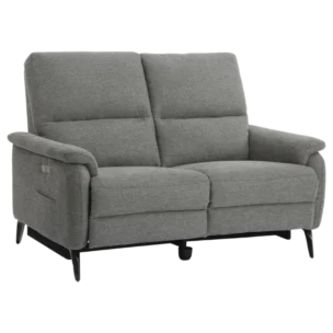 2 Seat ELECTRIC Sofa– ASSEN 2 – Grey Fabric Upholstery –W197*D98*H100